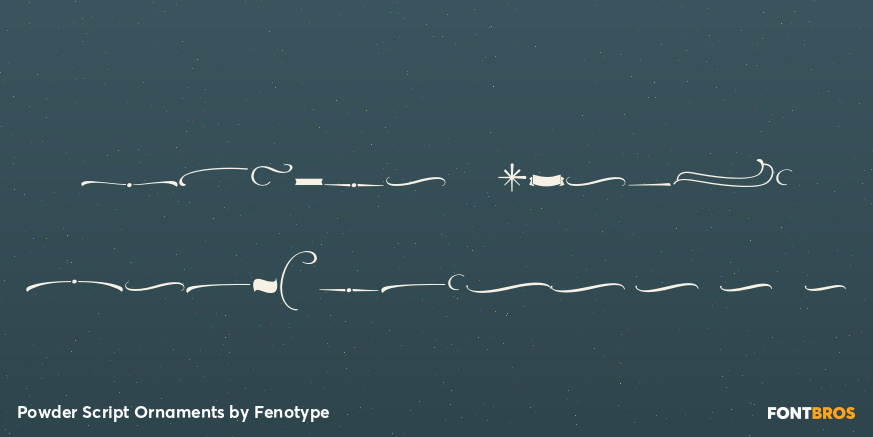 Powder Script Ornaments Poster