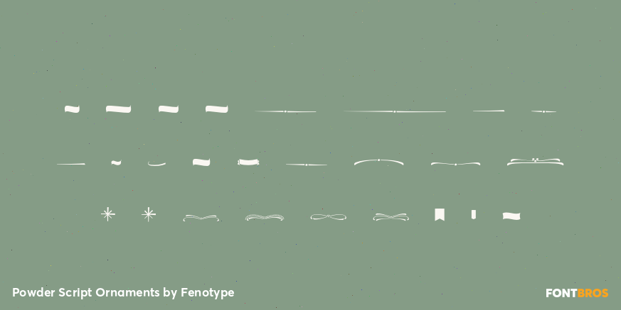 Powder Script Ornaments Font Poster #2