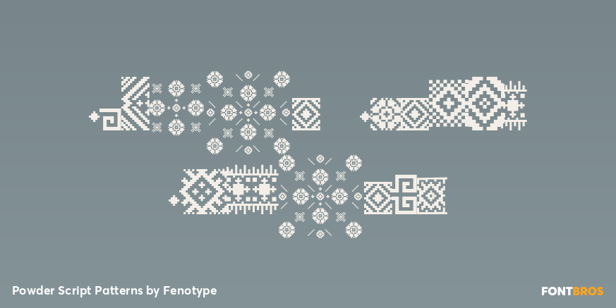 Powder Script Patterns Poster