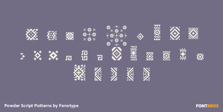 Powder Script Patterns Font Poster #3
