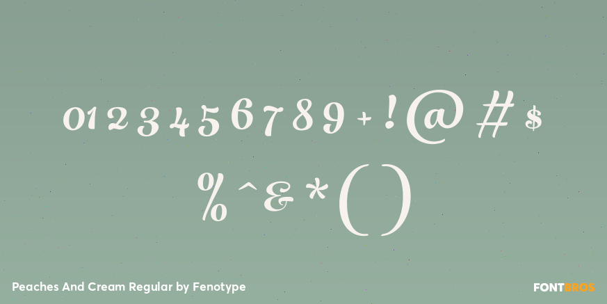 Peaches And Cream Regular Font Poster #1