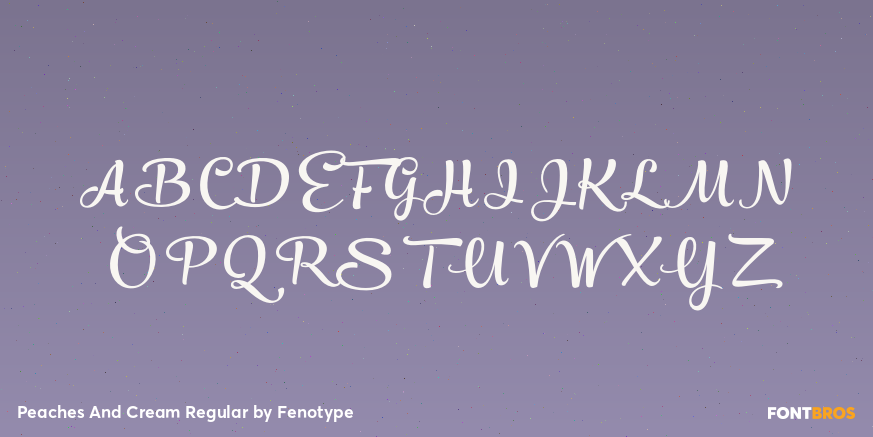 Peaches And Cream Regular Font Poster #1