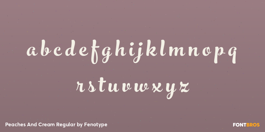 Peaches And Cream Regular Font Poster #1