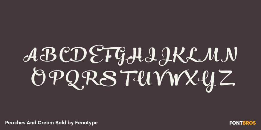 Peaches And Cream Bold Font Poster #1