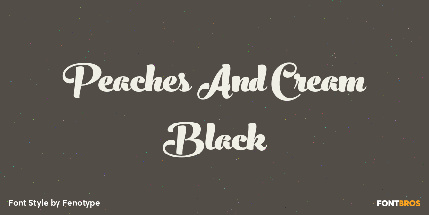 Peaches And Cream Black Poster