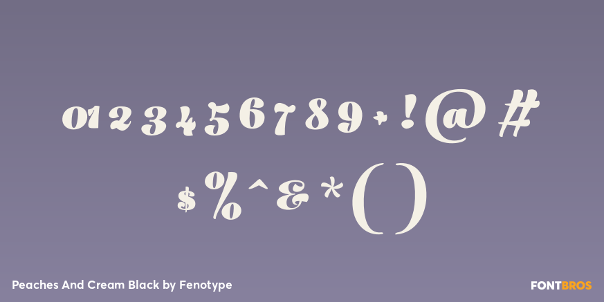 Peaches And Cream Black Font Poster #1