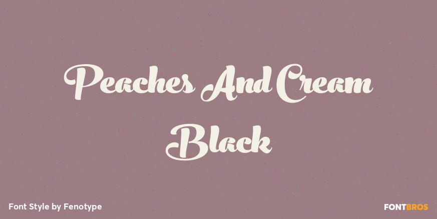 Peaches And Cream Black Poster