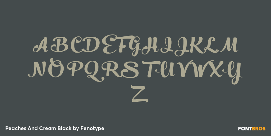 Peaches And Cream Black Font Poster #1