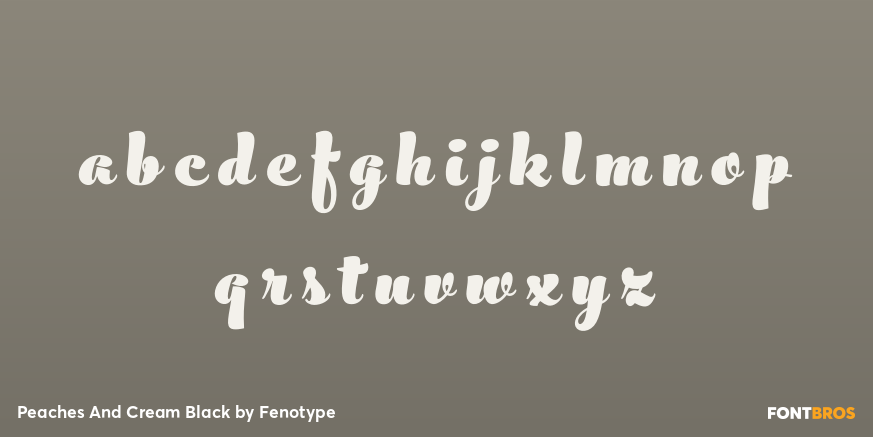 Peaches And Cream Black Font Poster #1