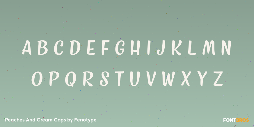 Peaches And Cream Caps Font Poster #2