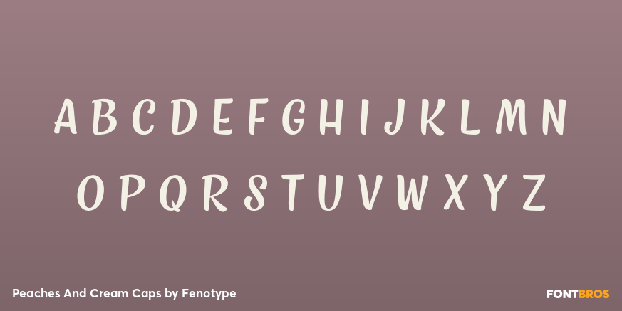 Peaches And Cream Caps Font Poster #3