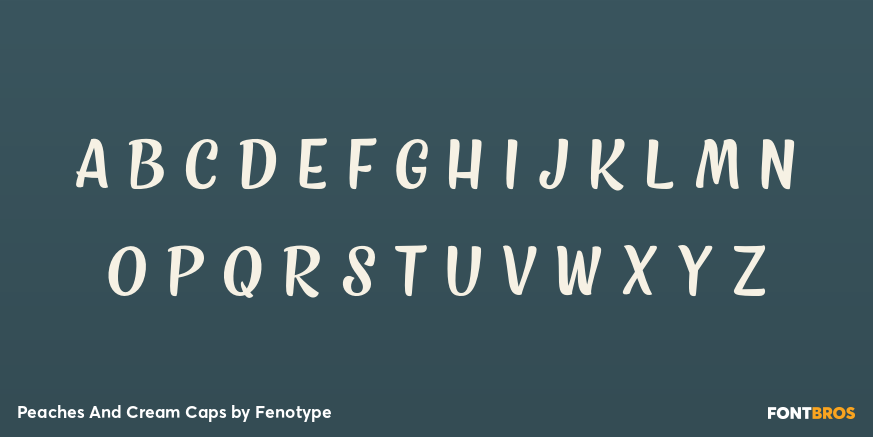 Peaches And Cream Caps Font Poster #1