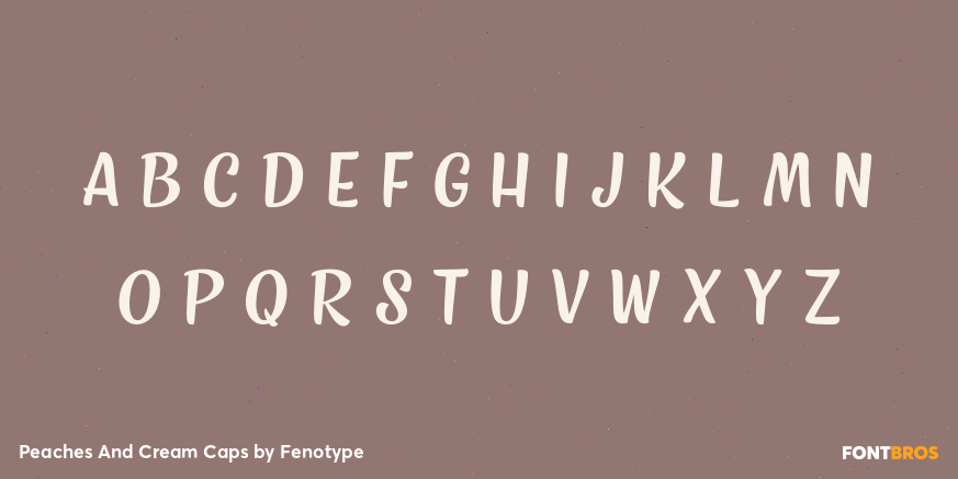 Peaches And Cream Caps Font Poster #1