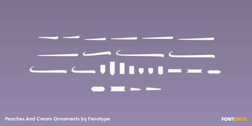 Peaches And Cream Ornaments Font Poster #2