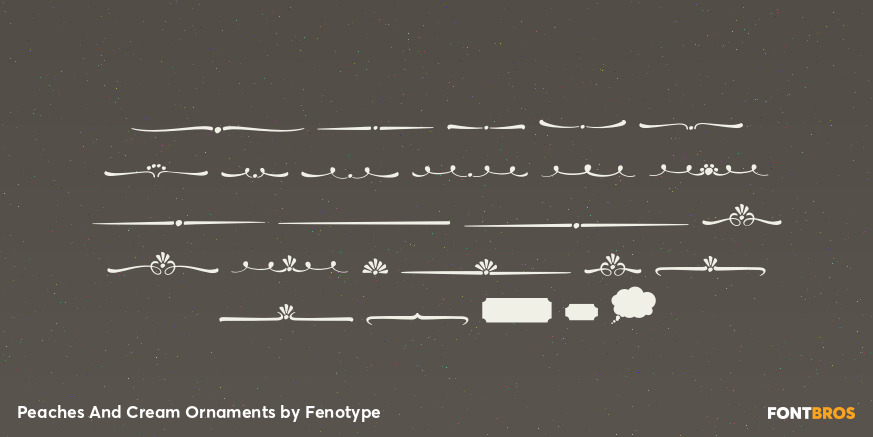 Peaches And Cream Ornaments Font Poster #3