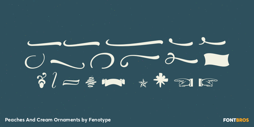 Peaches And Cream Ornaments Font Poster #4