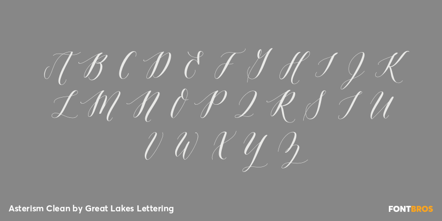 Asterism Clean Font Poster #2