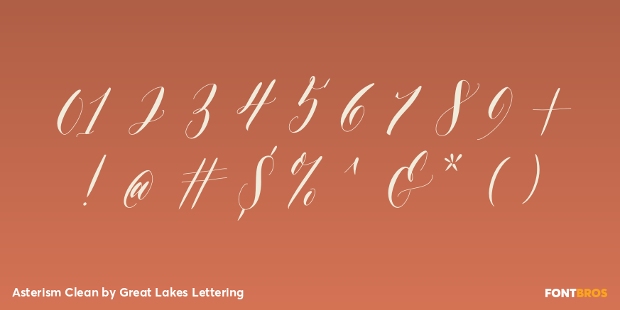 Asterism Clean Font Poster #4