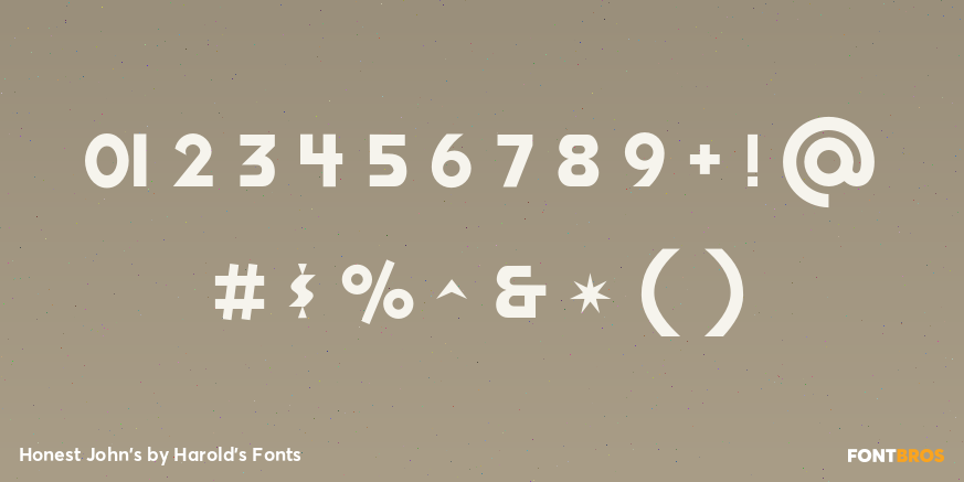 Honest John's Font Poster #4