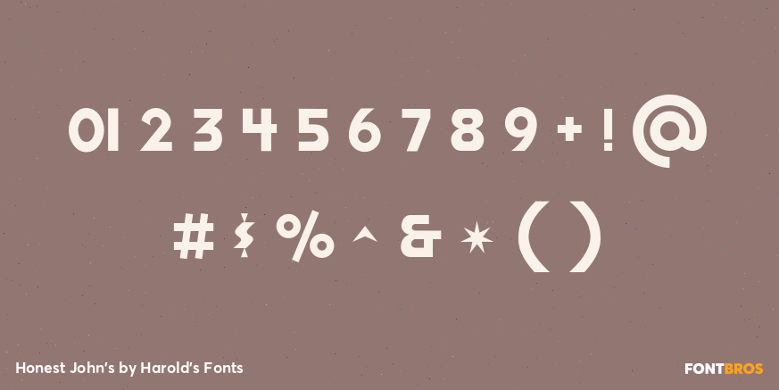 Honest John's Font Poster #4