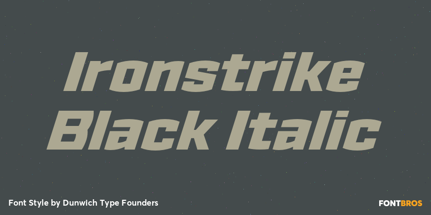 Ironstrike Black Italic Poster