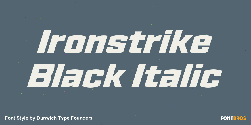 Ironstrike Black Italic Poster