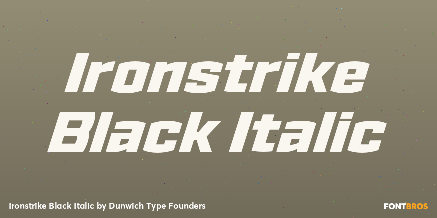 Ironstrike Black Italic Poster