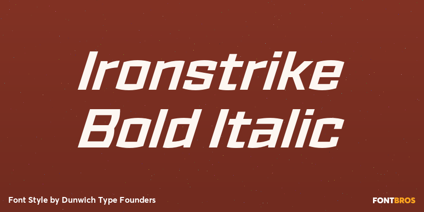 Ironstrike Bold Italic Poster