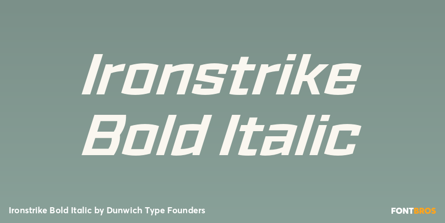 Ironstrike Bold Italic Poster