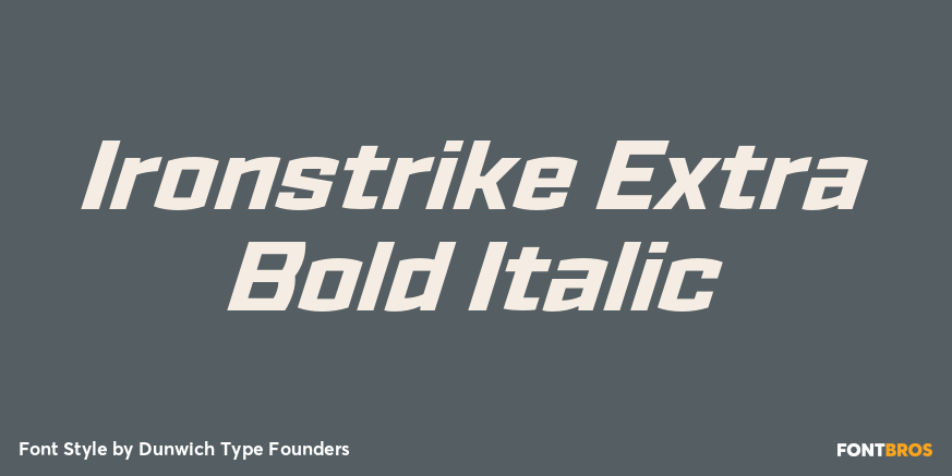 Ironstrike Extra Bold Italic Poster