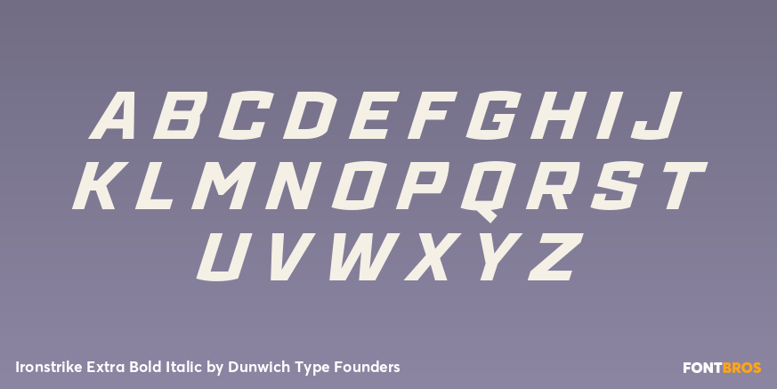 Ironstrike Extra Bold Italic Font Poster #2