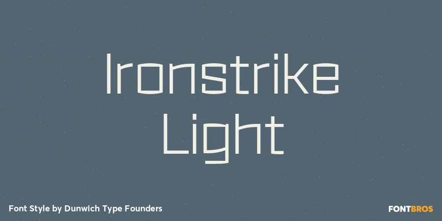 Ironstrike Light Font Poster #1