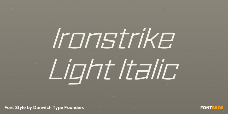 Ironstrike Light Italic Poster
