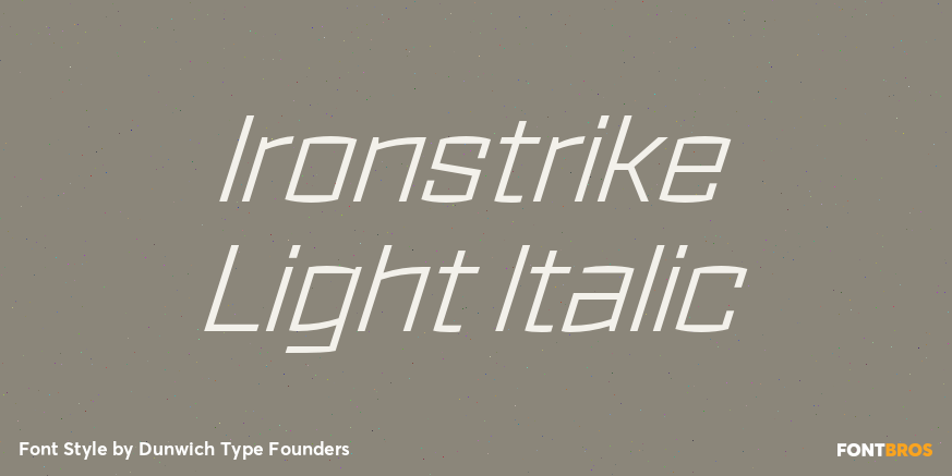 Ironstrike Light Italic Poster
