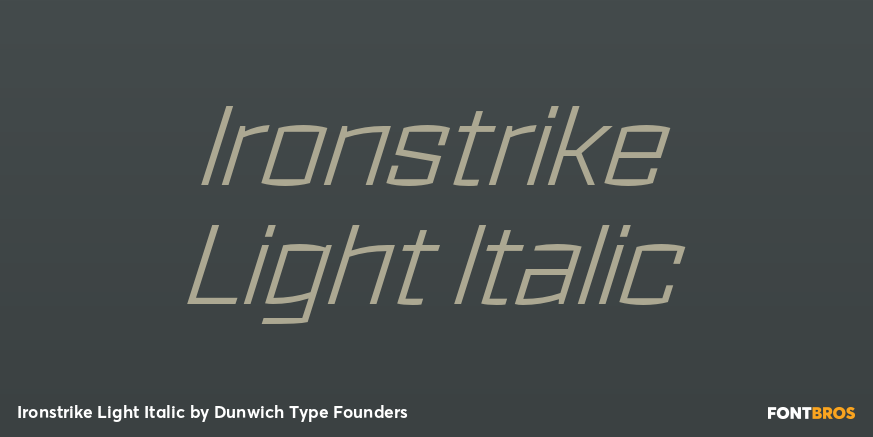 Ironstrike Light Italic Poster