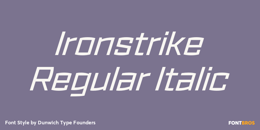 Ironstrike Regular Italic Poster