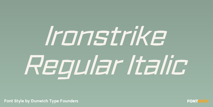 Ironstrike Regular Italic Poster