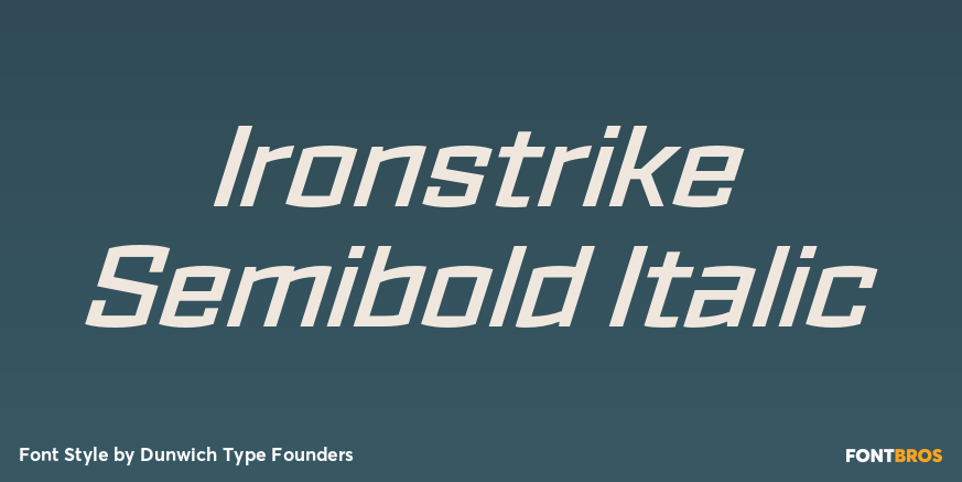 Ironstrike Semibold Italic Poster