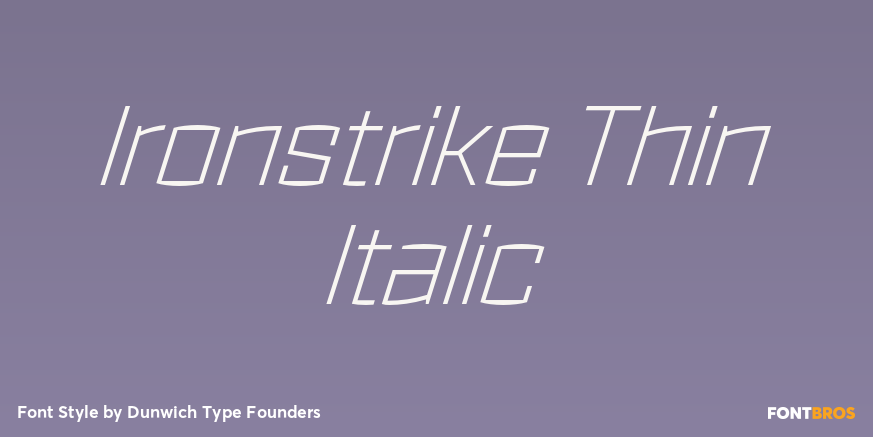 Ironstrike Thin Italic Poster