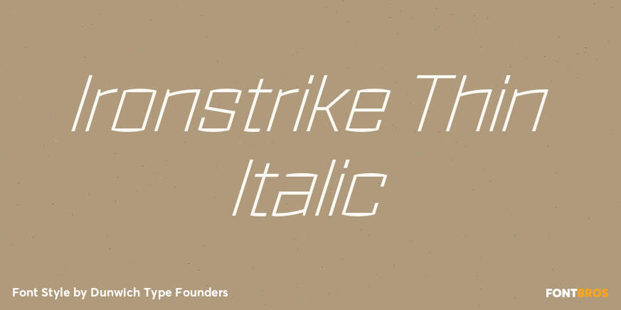 Ironstrike Thin Italic Poster