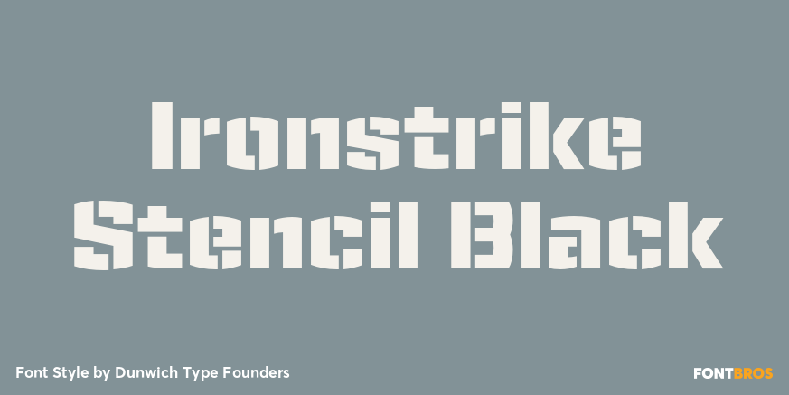 Ironstrike Stencil Black Poster
