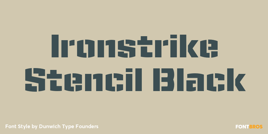 Ironstrike Stencil Black Poster