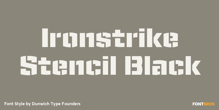 Ironstrike Stencil Black Poster