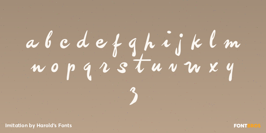 Imitation Font Poster #3