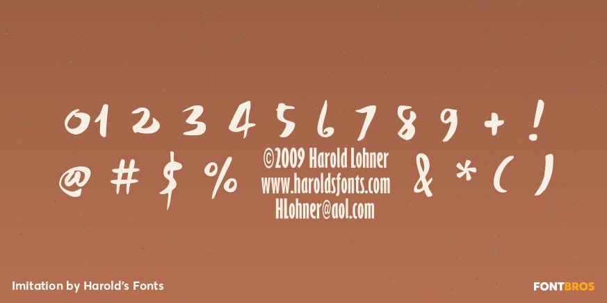 Imitation Font Poster #4