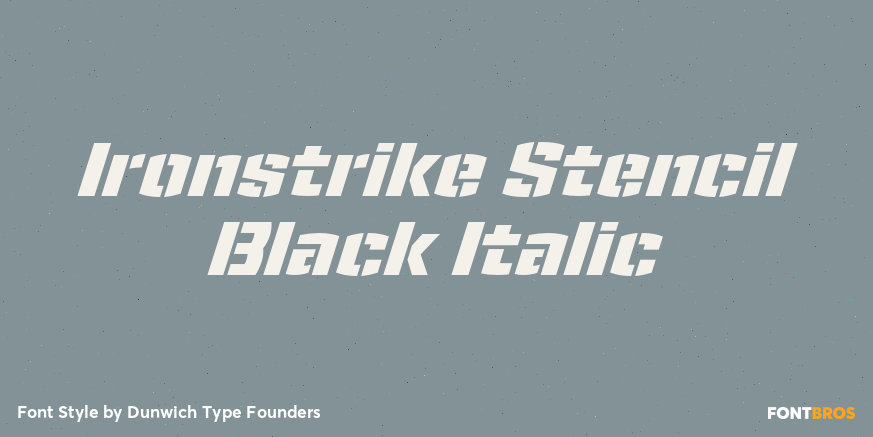 Ironstrike Stencil Black Italic Poster
