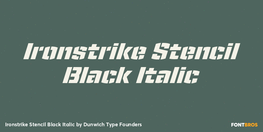 Ironstrike Stencil Black Italic Poster