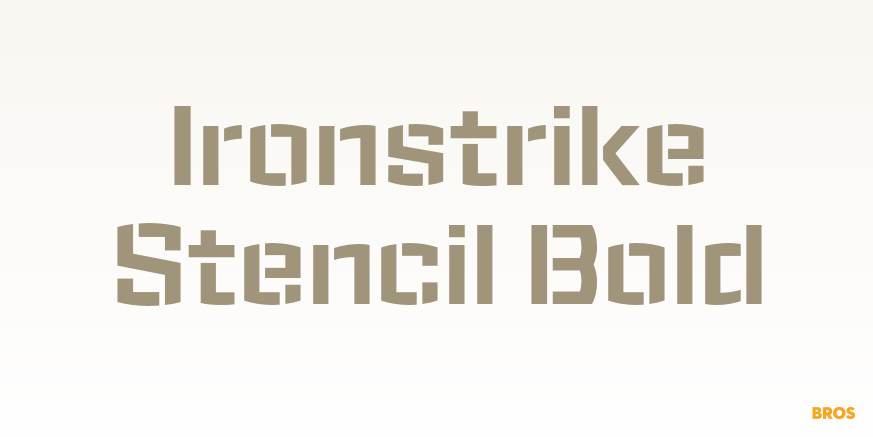 Ironstrike Stencil Bold Poster