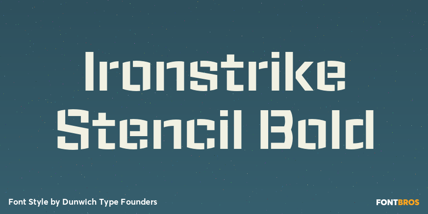 Ironstrike Stencil Bold Poster