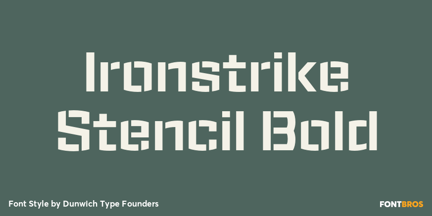 Ironstrike Stencil Bold Poster